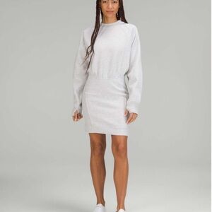 Lululemon Grey Scuba Long Sleeve Fleece Dress